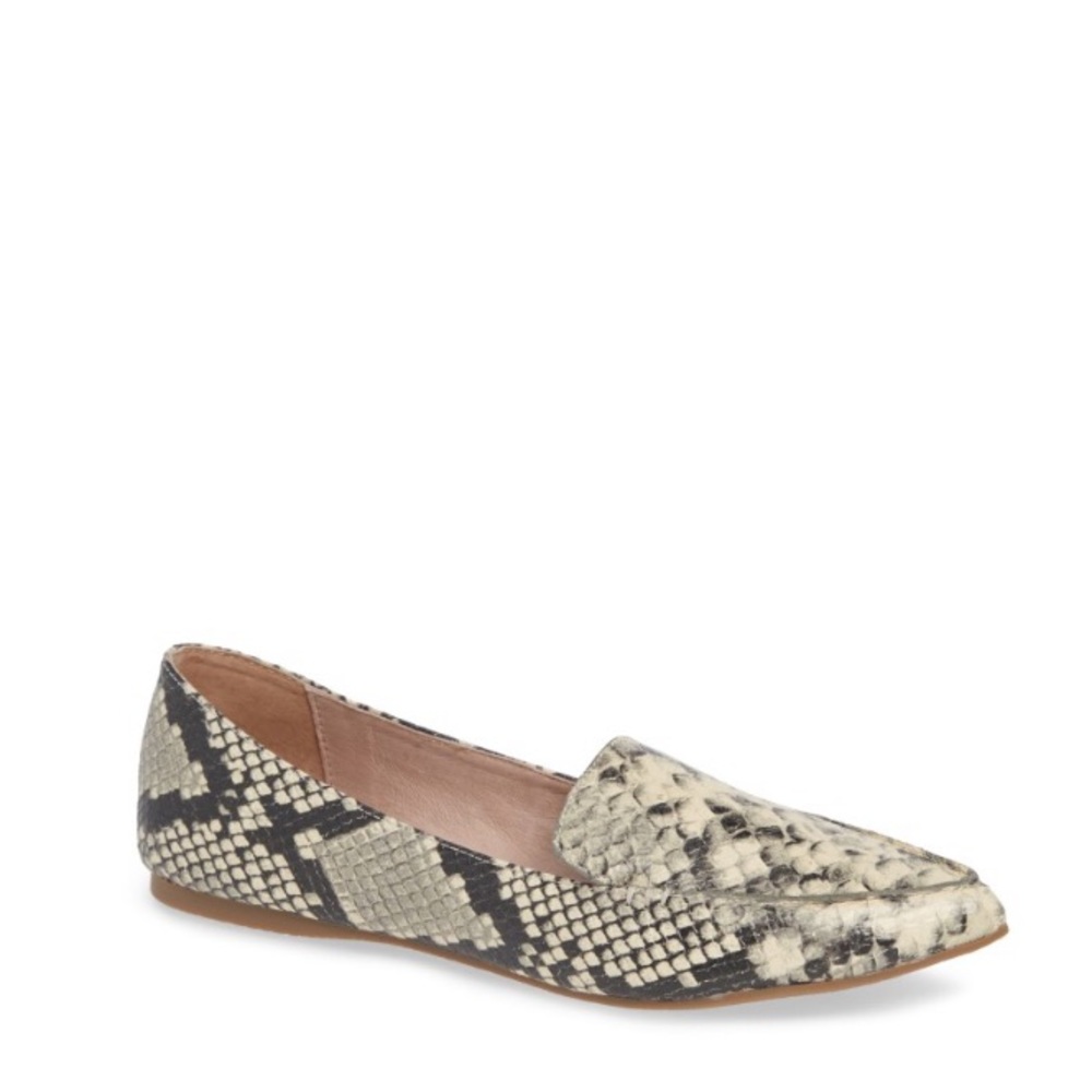 Feather loafer flat -snakeskin
